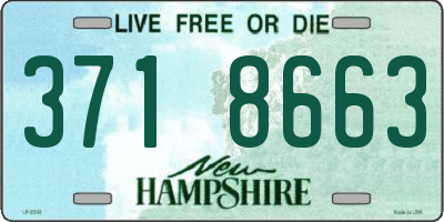NH license plate 3718663