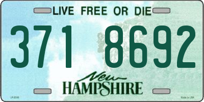 NH license plate 3718692