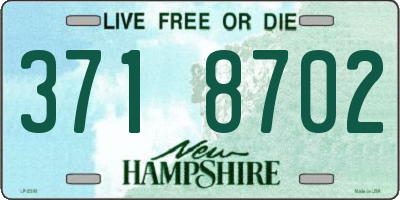 NH license plate 3718702