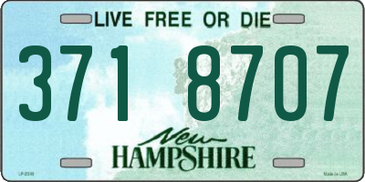 NH license plate 3718707