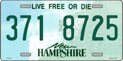 NH license plate 3718725