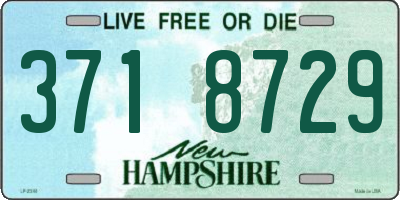 NH license plate 3718729