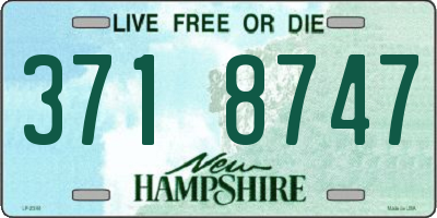 NH license plate 3718747