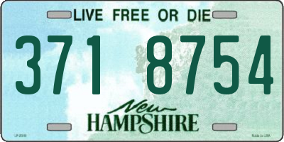 NH license plate 3718754