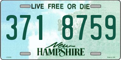 NH license plate 3718759