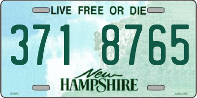 NH license plate 3718765