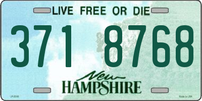 NH license plate 3718768