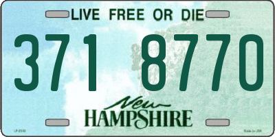 NH license plate 3718770