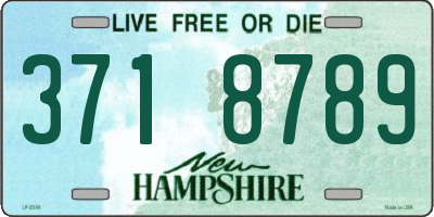 NH license plate 3718789