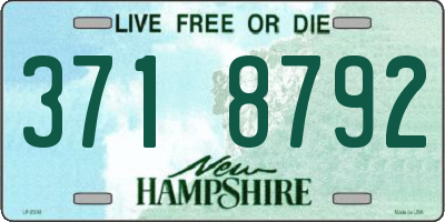 NH license plate 3718792