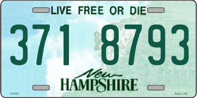 NH license plate 3718793