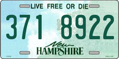 NH license plate 3718922
