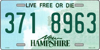 NH license plate 3718963
