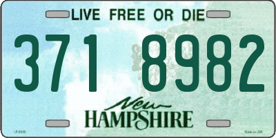 NH license plate 3718982