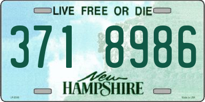 NH license plate 3718986