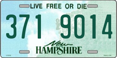 NH license plate 3719014