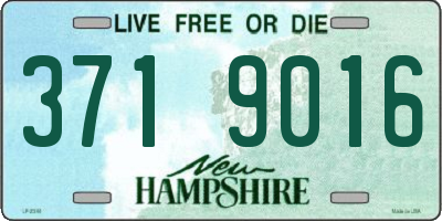 NH license plate 3719016