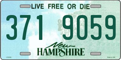 NH license plate 3719059