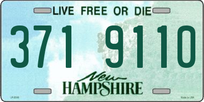NH license plate 3719110