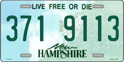 NH license plate 3719113