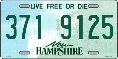 NH license plate 3719125