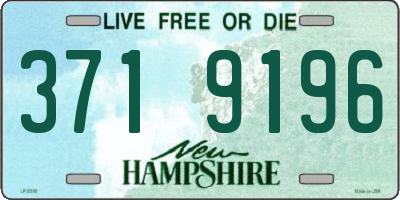 NH license plate 3719196