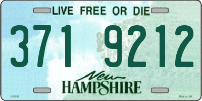 NH license plate 3719212
