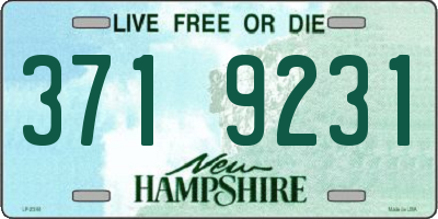 NH license plate 3719231
