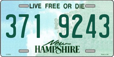 NH license plate 3719243