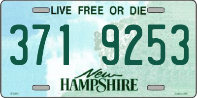 NH license plate 3719253