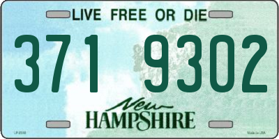 NH license plate 3719302