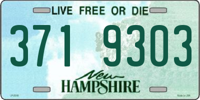 NH license plate 3719303
