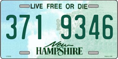 NH license plate 3719346