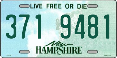 NH license plate 3719481
