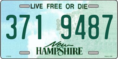 NH license plate 3719487