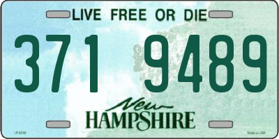 NH license plate 3719489