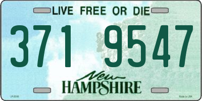 NH license plate 3719547
