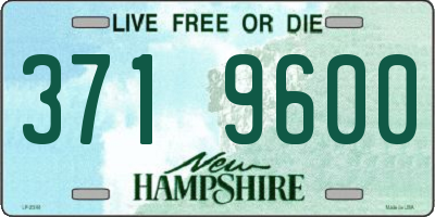 NH license plate 3719600