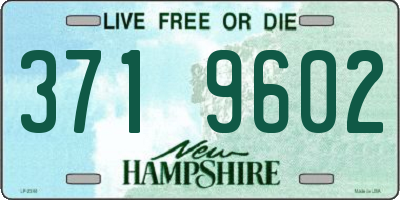 NH license plate 3719602
