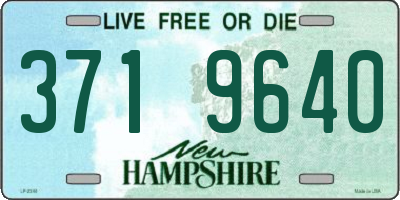 NH license plate 3719640