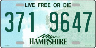 NH license plate 3719647