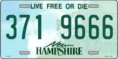 NH license plate 3719666