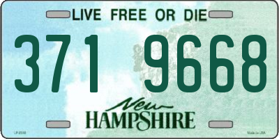 NH license plate 3719668