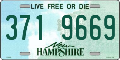 NH license plate 3719669