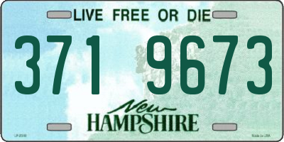 NH license plate 3719673