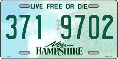 NH license plate 3719702