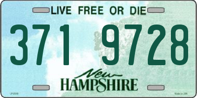 NH license plate 3719728