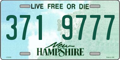 NH license plate 3719777