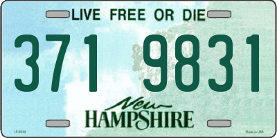 NH license plate 3719831