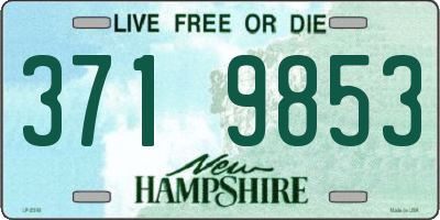 NH license plate 3719853